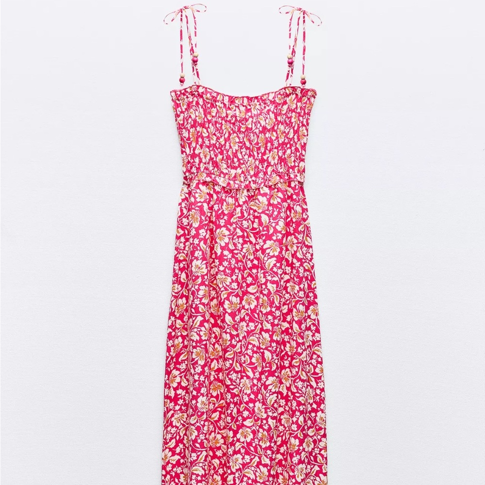 Floral Pink Midi Dress